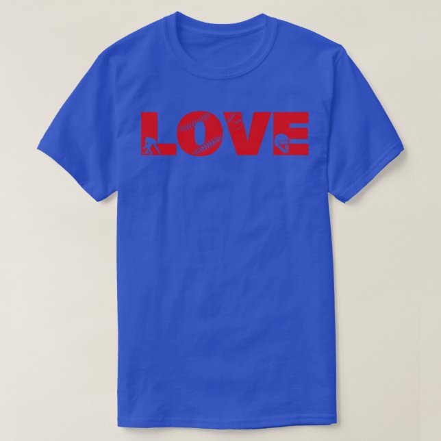 Softball LIEBE Funny 13 T-Shirt (Design vorne)