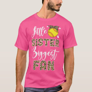 Softball Little Sister Größter Fan Softball Sister T-Shirt