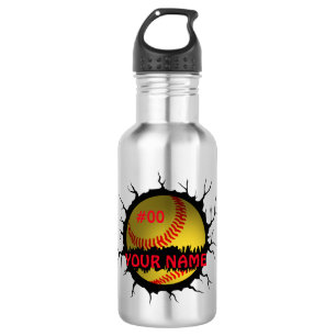 Softball-Logo, Softball-Individuelle Name, Softbal Edelstahlflasche