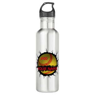 Softball-Logo, Softball-Individuelle Name, Softbal Edelstahlflasche