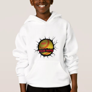 Softball-Logo, Softball-Individuelle Name, Softbal Hoodie