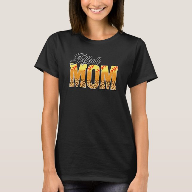 Softball Love Softball Life Mom High School Softba T-Shirt (Vorderseite)