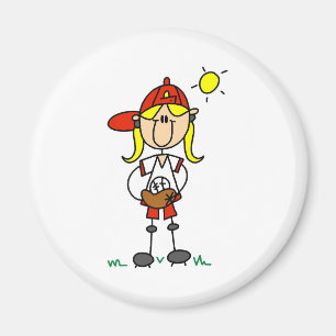 Softball-Mädchen-Magnet Magnet