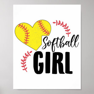 Softball-Mädchen  Trainerteam Sport Geschenk Idee Poster