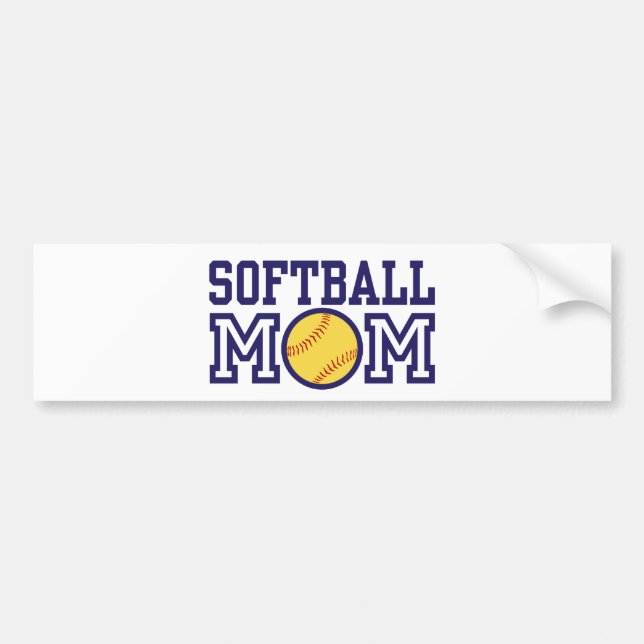 Softball-Mama Autoaufkleber (Vorne)