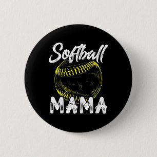 Softball-Mama für Frauen Familien-Matching-Players Button