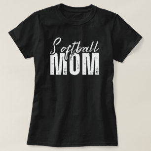 Softball-Mama Game Day Softball Mama Black T-Shirt