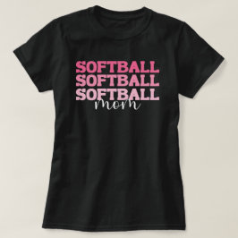 Softball-Mama | Game Day | Softball Mama Black T-Shirt