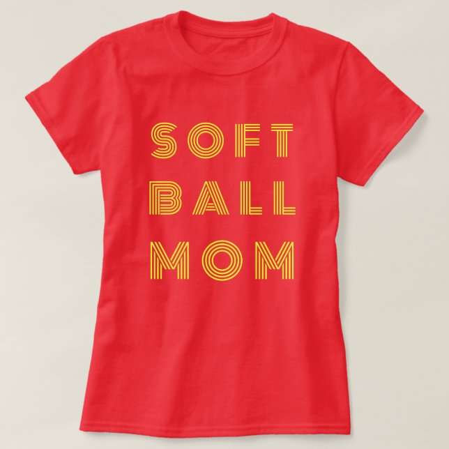 Softball-Mama | Game Day | Softball Mama Black T-Shirt (Design vorne)