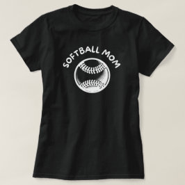 Softball-Mama | Game Day | Softball Mama Black T-Shirt