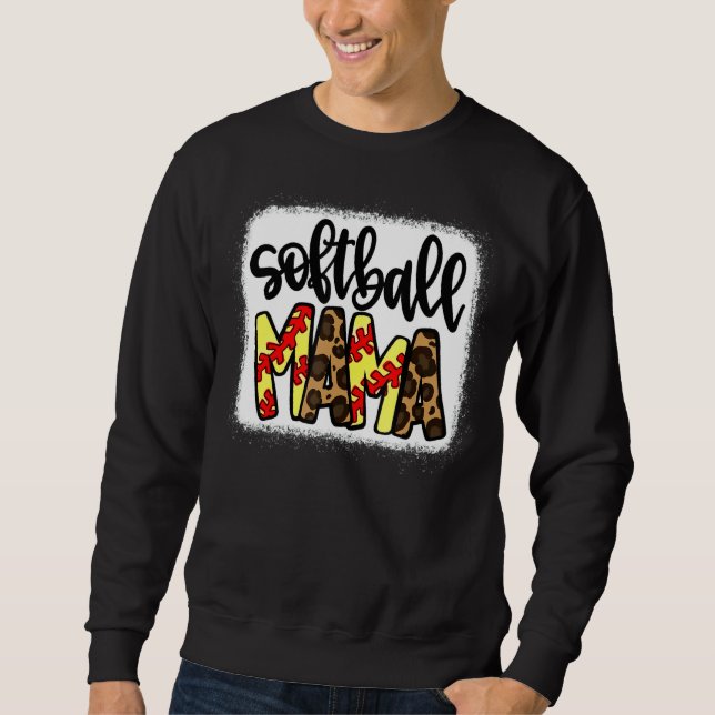 Softball Mama Leopard Sweatshirt (Vorderseite)