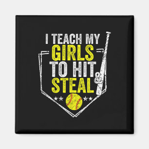 Softball-Mama Lustig Ich Lehre Meine Mädchen Zu Sc Magnet