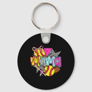 Softball Mama Mama Softball Game Day Vibes Mother Schlüsselanhänger