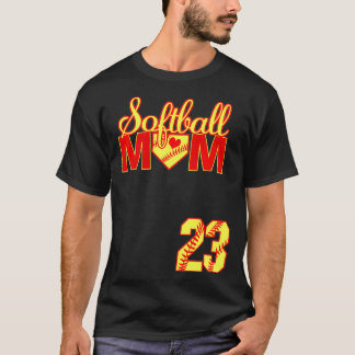 Softball Mama Muttertag #23 Fastpitch Jersey Num T-Shirt