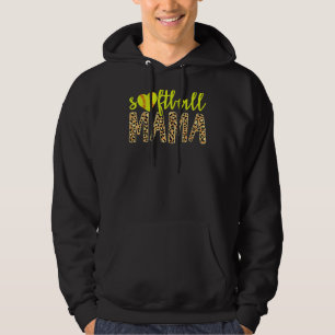 Softball Mama Niedlich Cheetah Mother Day Sports 1 Hoodie