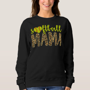 Softball Mama Niedlich Cheetah Mother's Day Sports Sweatshirt