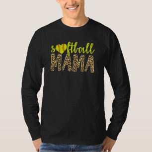 Softball Mama Niedlich Cheetah Mother's Day Sports T-Shirt