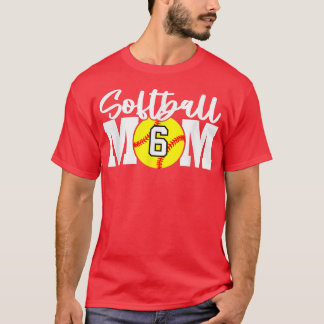 Softball-Mama Nummer 6 T-Shirt