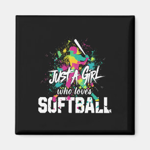 Softball-Mama nur ein Mädchen, das Softball liebt Magnet