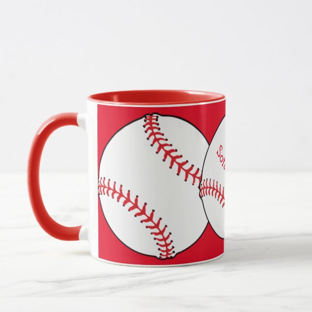 Softball-Mama Ringer-Tasse Tasse (Links)