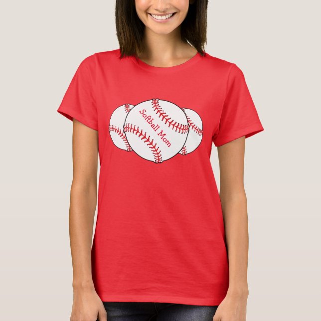 Softball Mama Shirt (Vorderseite)