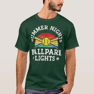 Softball Mama Sommerabende Ballpark Lights Retro B T-Shirt