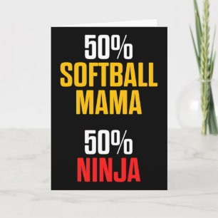 Softball-Mama Stolz Mutter Team Spieler _1 Karte