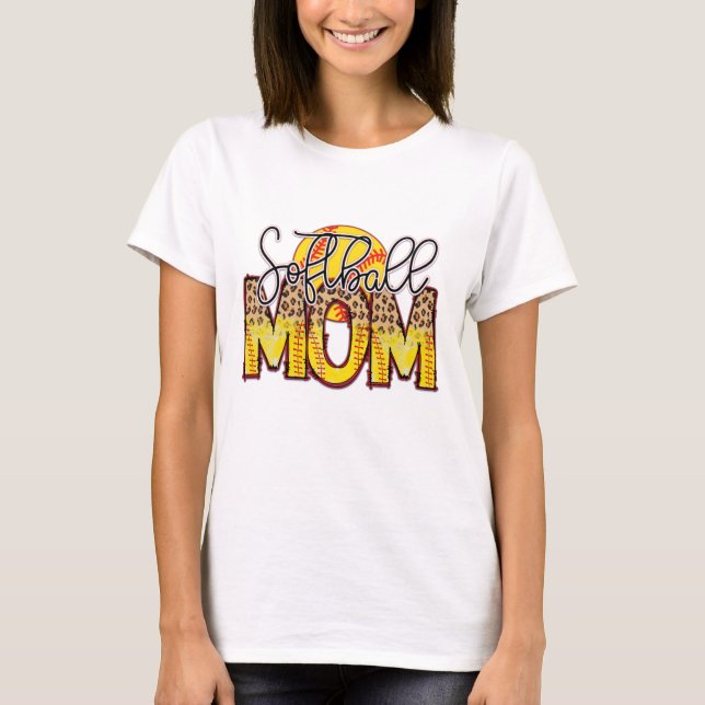 Softball-Mama T-Shirt (Vorderseite)
