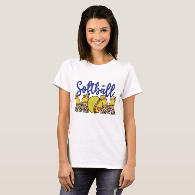 Softball-Mama T-Shirt (Vorne ganz)