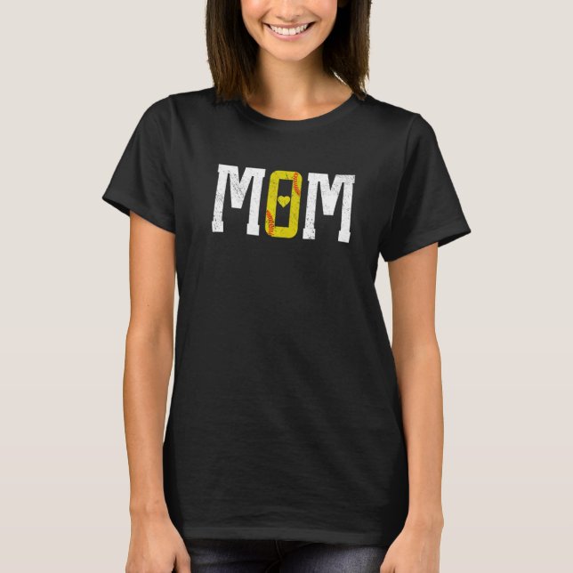 Softball-Mama T-Shirt (Vorderseite)