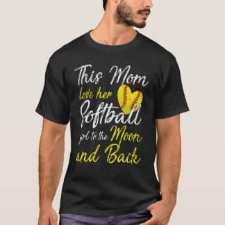 Softball Mama Women Pitcher Catcher Girls 2 T-Shirt