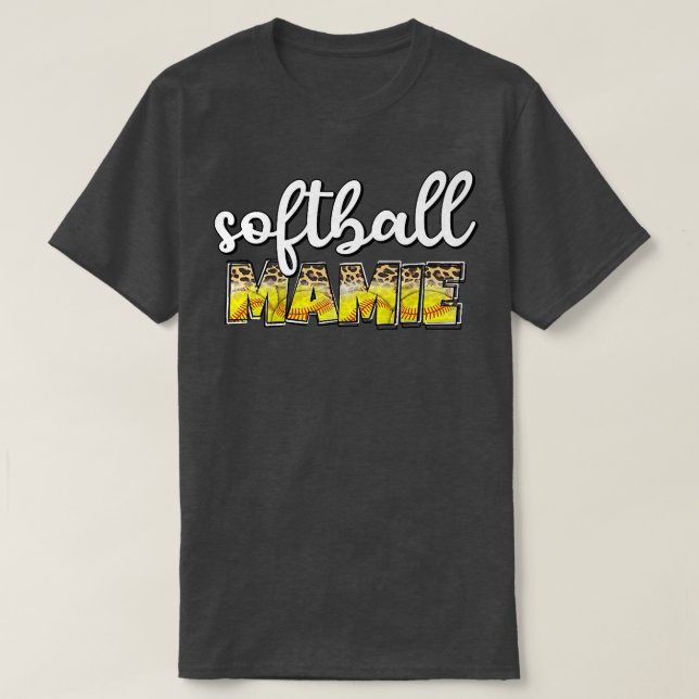 Softball Mamie Cheetah Pattern Oma oder Mama  T-Shirt (Design vorne)