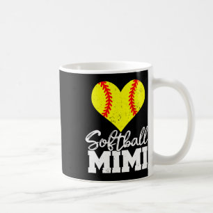 Softball Mimi Herz Lustiges herzliches Liebes-Soft Kaffeetasse