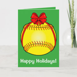 Softball mit Bow zu Weihnachten