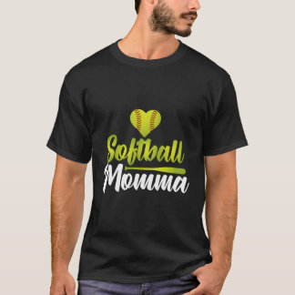 Softball Momma Mütter Tag für unterstützende Mamas T-Shirt
