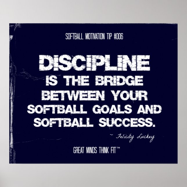 Softball Motivation 006 Poster (Vorne)
