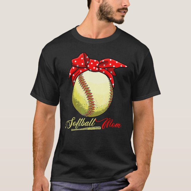 Softball-Mutter Frauen Pitcher Catcher Mädchen 5 T-Shirt (Vorderseite)
