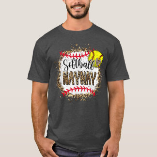 Softball Naynay Leopard gebleicht Mütter Tagesspie T-Shirt