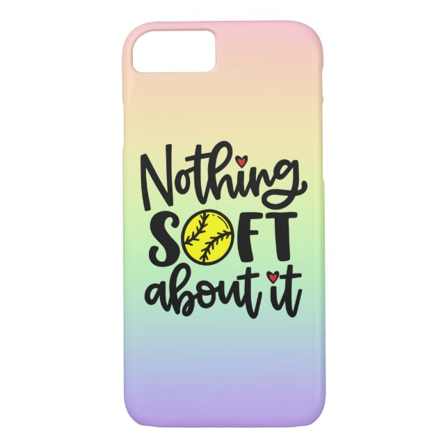 Softball - Nichts Soft über iPhone Case (Rückseite)