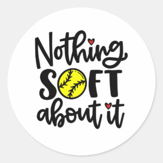 Softball - nichts Weiches an diesem Aufkleber