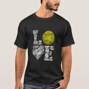 Softball Not leidende Ball Niedliche Mama Liebe T-Shirt