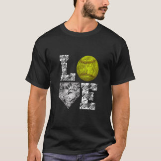 Softball Not leidende Ball Niedliche Mama Liebe T-Shirt