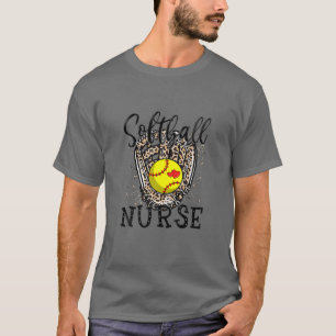 Softball Nurve Leopard Game Day Softball Lover Mot T-Shirt