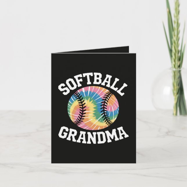 Softball-Oma Feiertagskarte (Vorderseite)