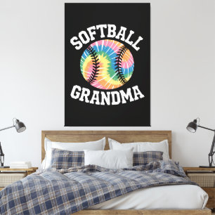 Softball-Oma Leinwanddruck