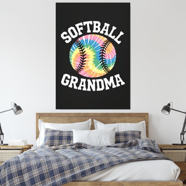Softball-Oma Leinwanddruck (Insitu (Schlafzimmer))
