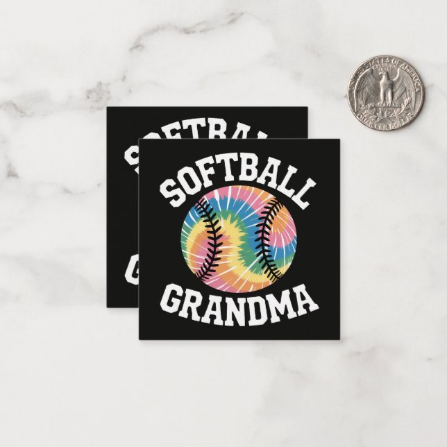 Softball-Oma Mitteilungskarte (Vorderseite/Rückseite Beispiel)
