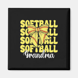 Softball-Oma Softball-Nana Coquette-Schleife _1 Magnet