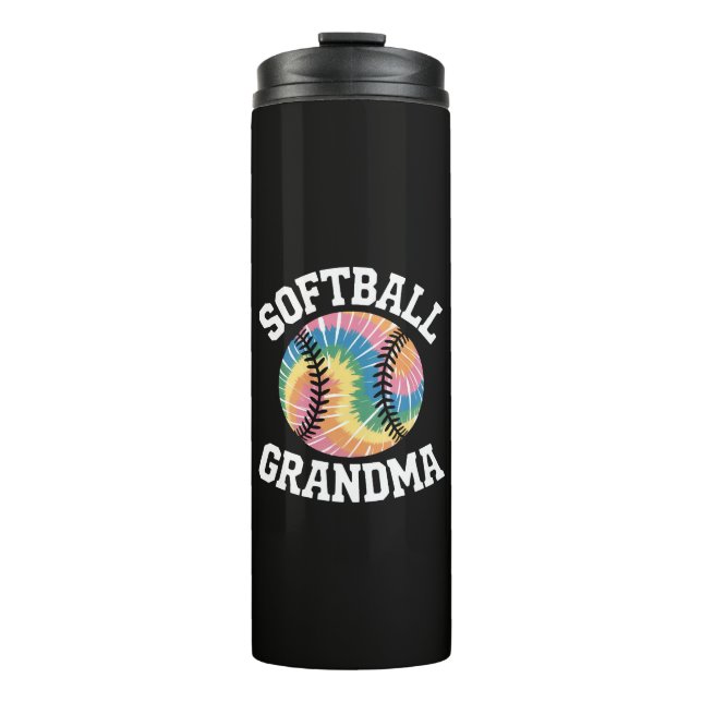 Softball-Oma Thermosbecher (Vorderseite)