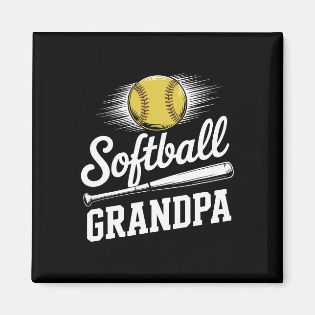 Softball-Opa _2  Magnet (Vorne)